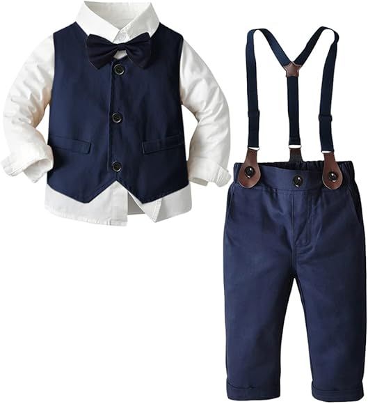 SANGTREE Boys Gentleman Outfits Suit Set, 3 Months - 14 Years | Amazon (US)