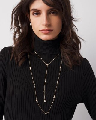 Mixed Media Convertible Y Necklace | White House Black Market