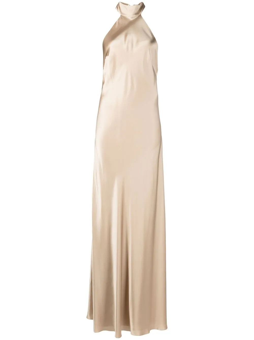 backless halter-neck tie gown | Farfetch Global