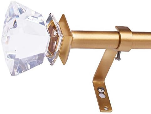 WL.Rocaille Acrylic Curtain Rods for Windows 48 to 84 inch, 3/4" Standard Single Curtain Rod With... | Amazon (US)