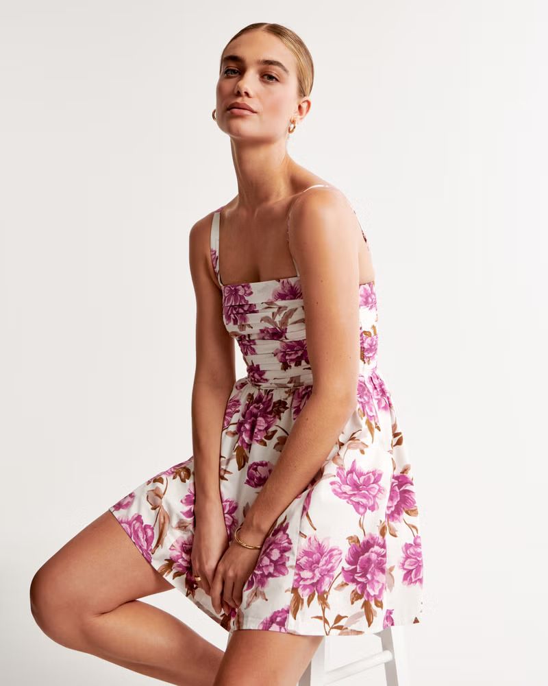 Women's Emerson Poplin Wide Strap Mini Dress | Women's | Abercrombie.com | Abercrombie & Fitch (US)