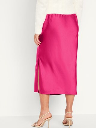 Satin Midi Slip Skirt for Women | Old Navy (US)