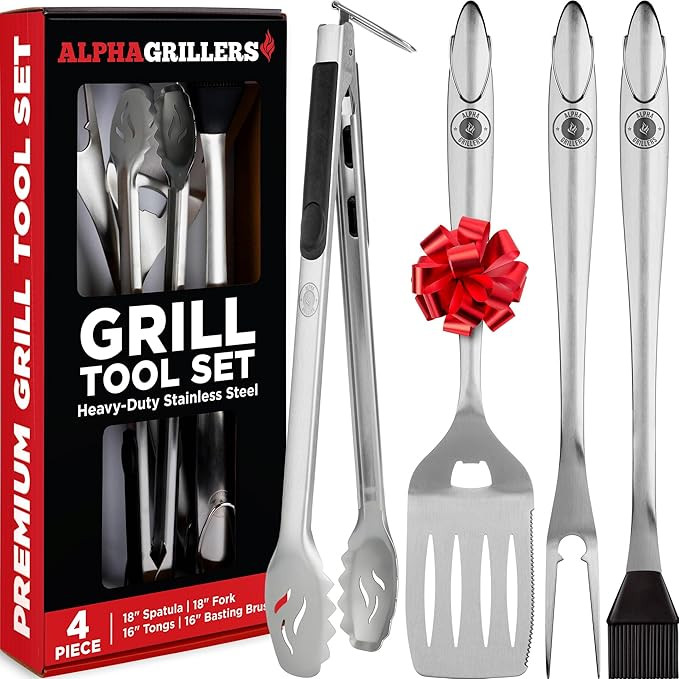 Alpha Grillers Grilling Accessories - Grilling Gifts for Men - BBQ Accessories Grill Tools Set wi... | Amazon (US)