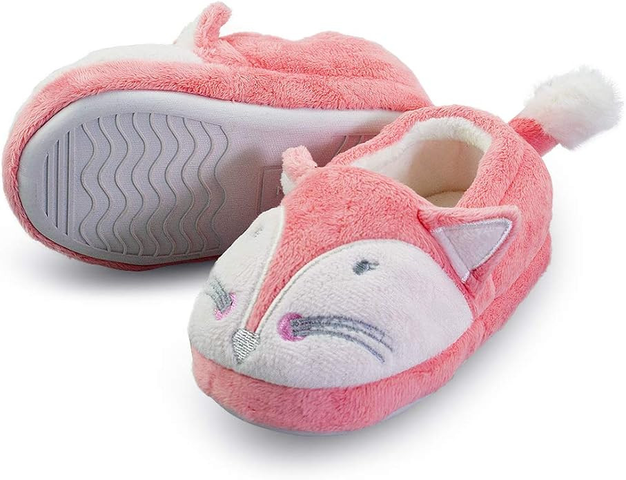 LA PLAGE Girl Boy's Animal Slippers House Cartoon Warm Soft Bedroom House Shoes for Kid | Amazon (US)