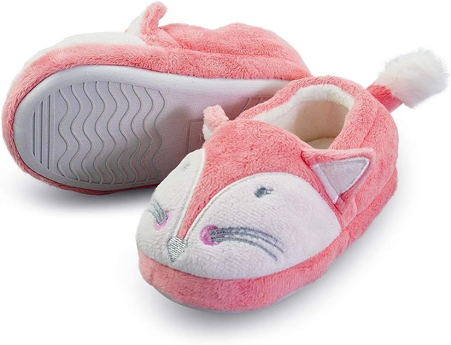 LA PLAGE Girl Boy's Animal Slippers House Cartoon Warm Soft Bedroom House Shoes for Kid | Amazon (US)