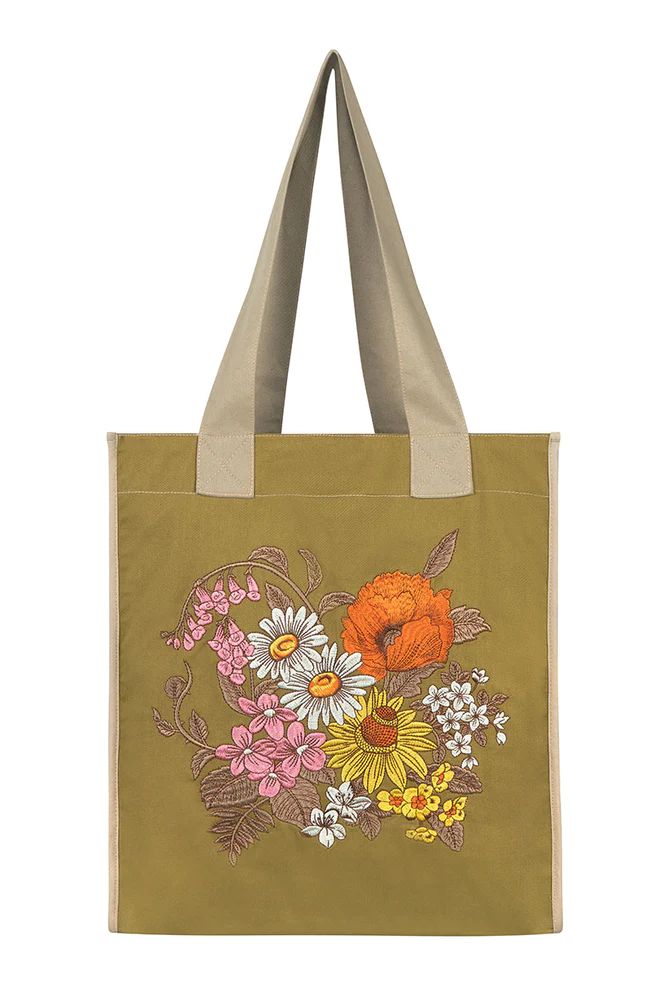 Foxglove Embroidered Tote Bag | Spell Designs (Australia & New Zealand)