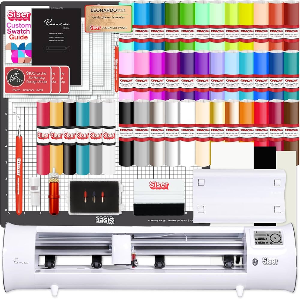 Siser Romeo 24" Professional Vinyl Cutter Machine Deluxe Bundle with Vinyl & HTV | Amazon (US)