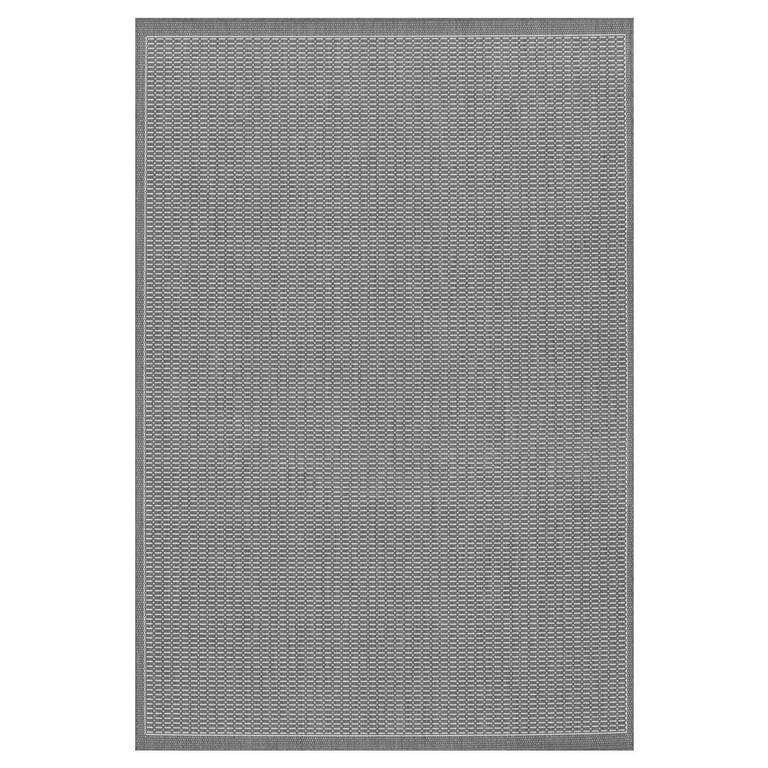 Couristan Recife Saddle Stitch Indoor /Outdoor Area Rug, Grey- White, 3'9" x 5'5" | Walmart (US)