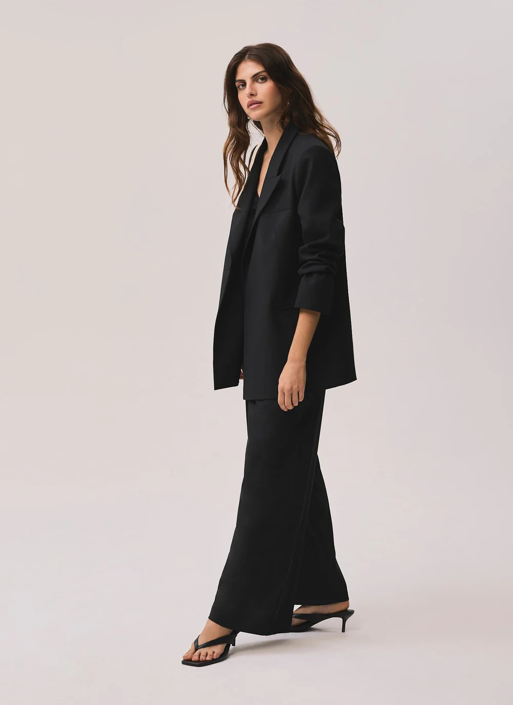 Black Longline Blazer | Mint Velvet