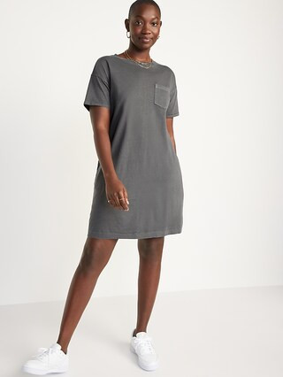 Short-Sleeve Vintage Mini T-Shirt Shift Dress for Women | Old Navy (CA)