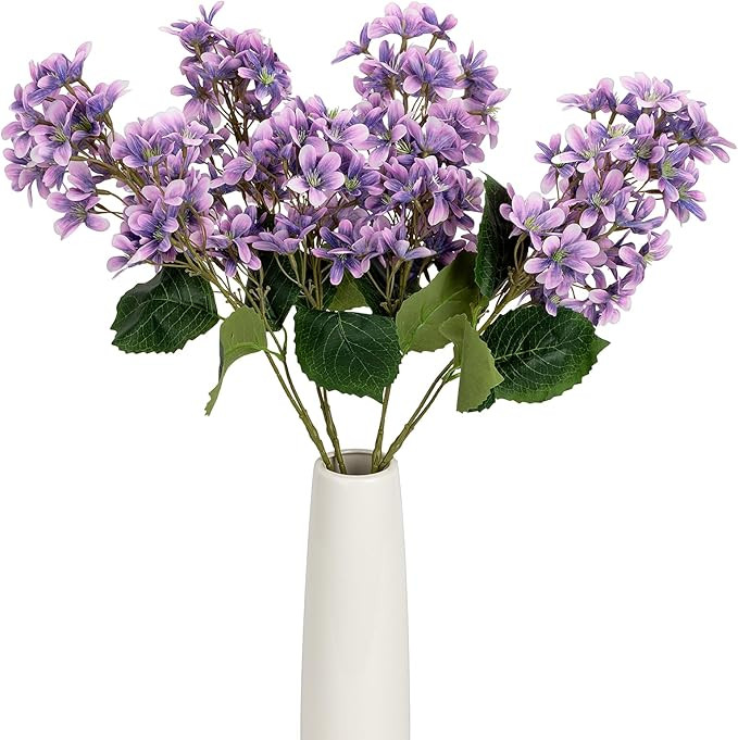 4PCS 29.2inch Lilac Artificial Flowers Purple Fake Delphinium Long Stem Silk Real Touch Flower Fa... | Amazon (US)