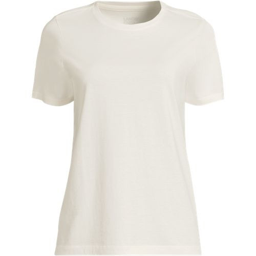 Tall Supima Cotton Crew Neck T-Shirt - Lands' End - Pink - S | Lands' End (US)