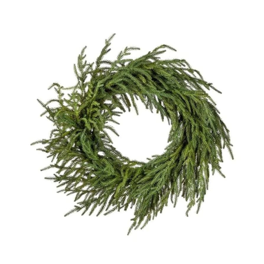 Afloral Real Touch Norfolk Pine Wreath - 24" | Amazon (US)