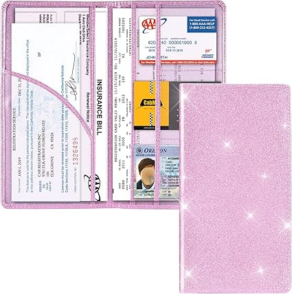 Car Registration and Insurance Holder, Vehicle Glove Box Car Organizer Men Women Wallet Accessori... | Amazon (US)