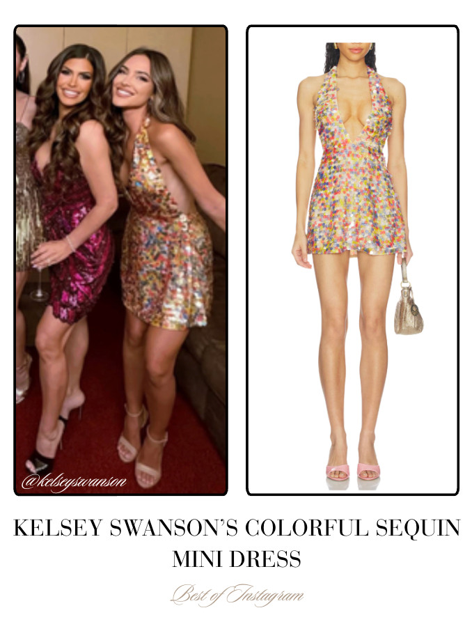 Kelsey Swanson's Colorful Sequin Mini Dress 📸= @kelseybswanson  

 