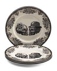 6pk Made In England Party Skulls Dinner Plates | Marshalls