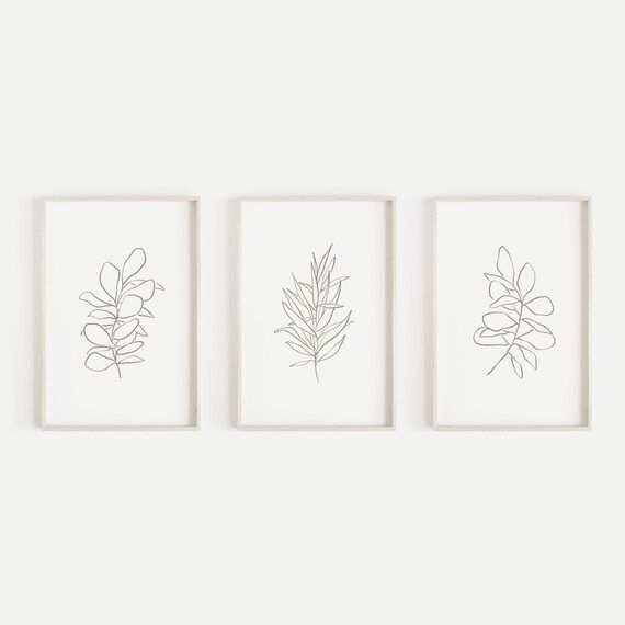 Eucalyptus Triptych Print Set Silver Dollar Plant Botanical - Etsy | Etsy (US)