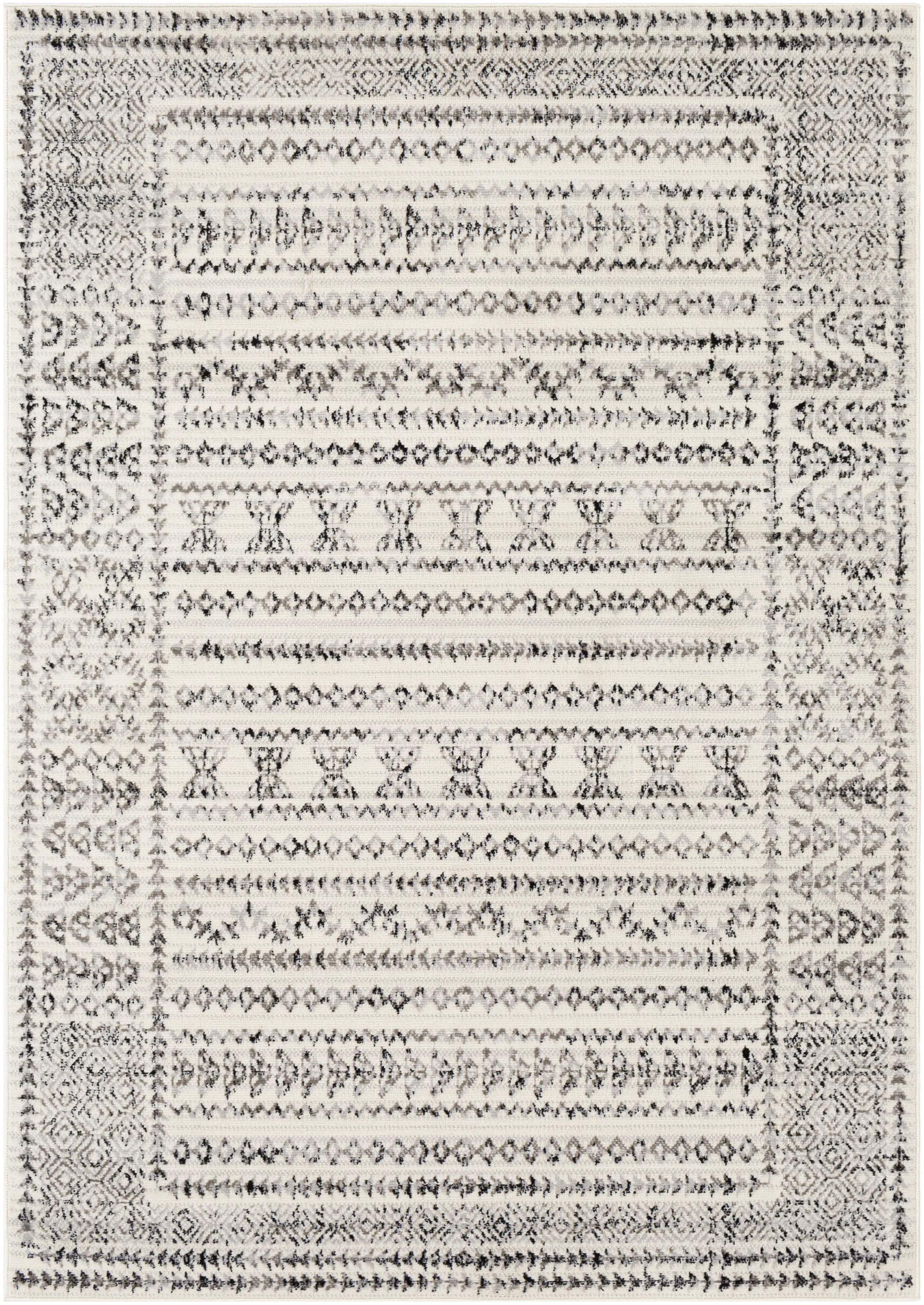 Kace Gray/Black/Ivory Area Rug | Wayfair North America