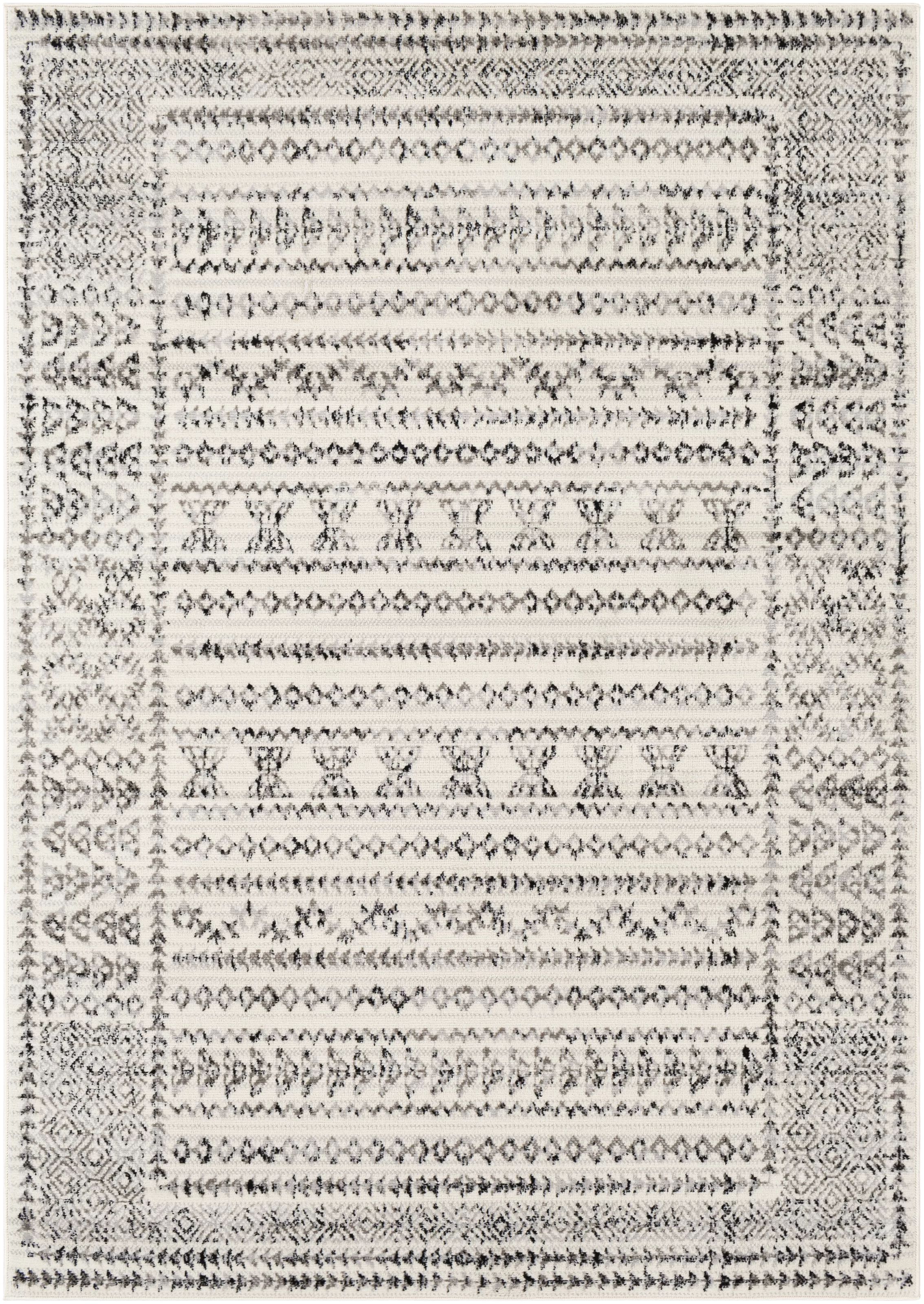 Kace Gray/Black/Ivory Area Rug | Wayfair North America