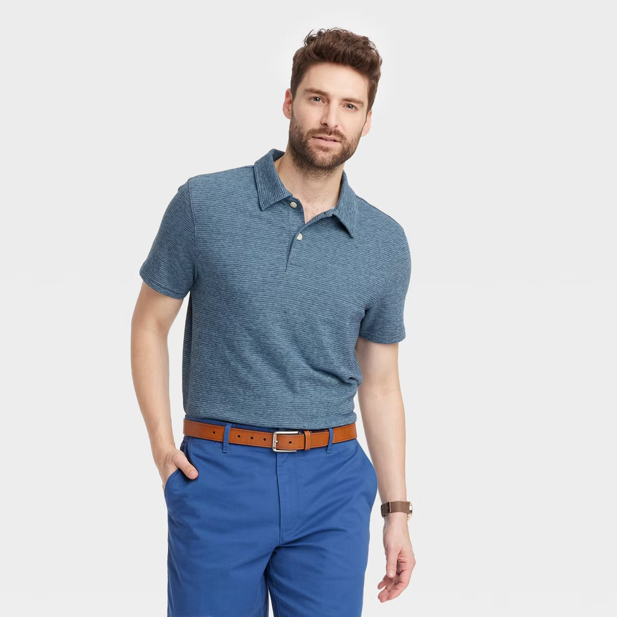 Men's Standard Fit Short Sleeve Polo Shirt - Goodfellow & Co™ | Target