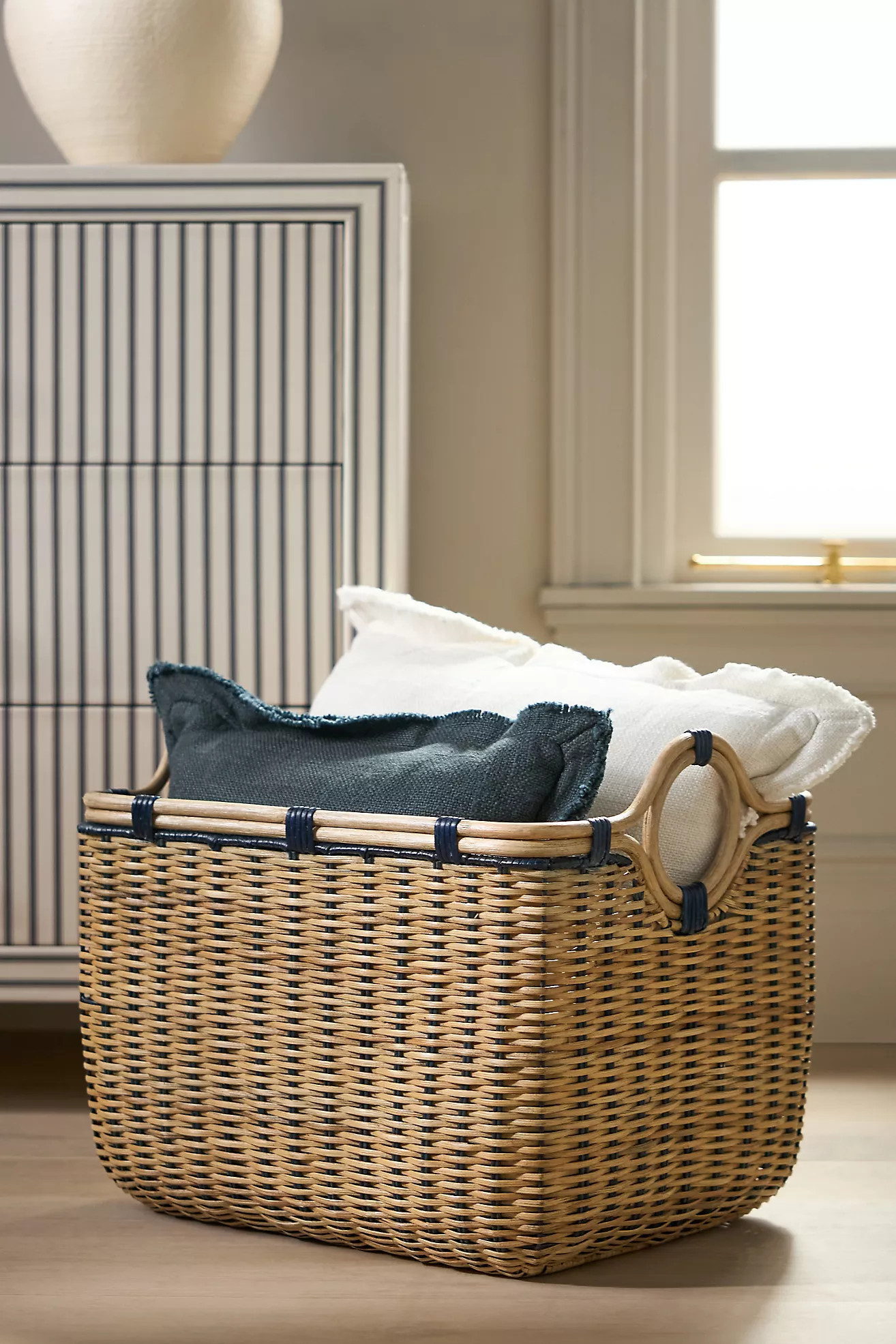 Round-Handled Rectangular Basket | Anthropologie (US)