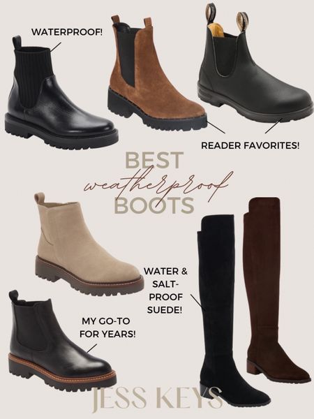 The best weatherproof boots! All on sale!

Boots, black boots, winter boots, fall shoes, fall boots 

#LTKCyberWeek #LTKshoecrush #LTKsalealert
