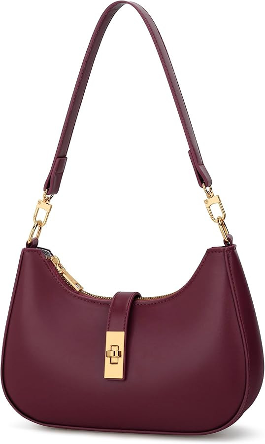 KKXIU Shoulder Bag for Women Cute Hobo Handbag and Vegan Leather Retro Small Clutch Purse with Zi... | Amazon (US)