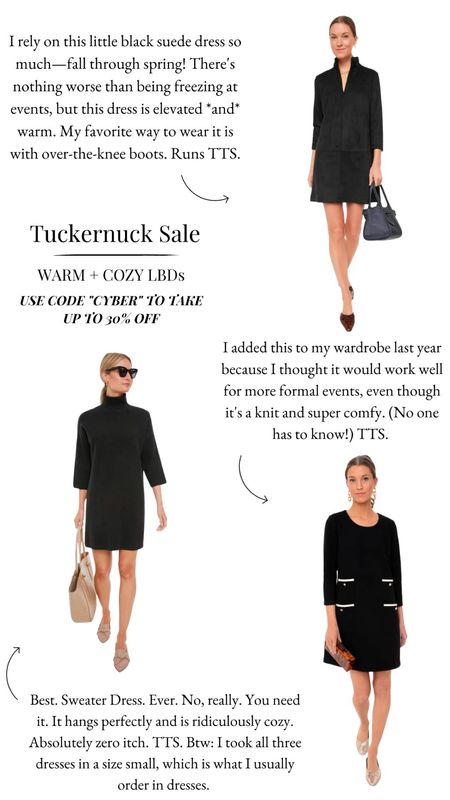 Take up to 30% off little black Tuckernuck dresses with code “CYBER”! 

#LTKsalealert #LTKCyberweek #LTKHoliday