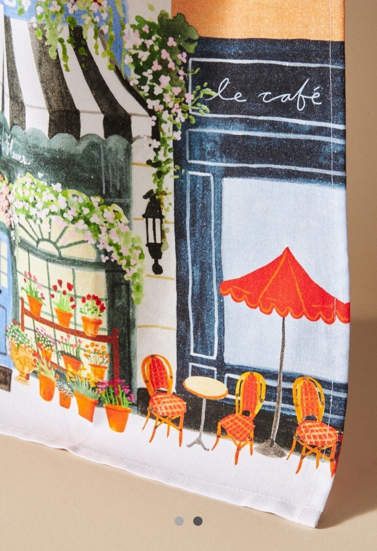 NWT Anthropologie Flower Stand Shop Embroidered DISH TOWEL Dishtowel Floral | eBay US