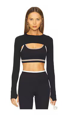 Splits59 Amelia Airweight Lite Shrug in Black from Revolve.com | Revolve Clothing (Global)
