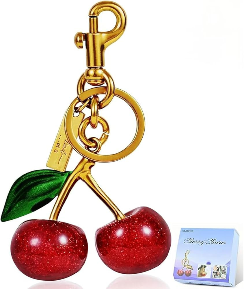 Cherry Keychain Cherry Bag Charms Purse Charms for Handbags Purse for Handbags for Women Birthday... | Amazon (US)