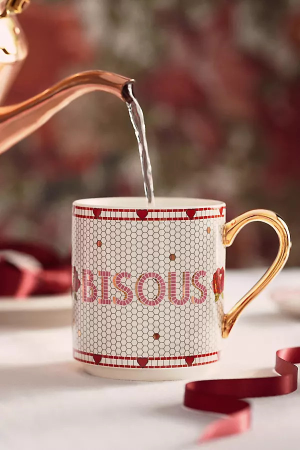 The Bistro Tile Stoneware Mug: Valentine's Edition | Anthropologie (US)