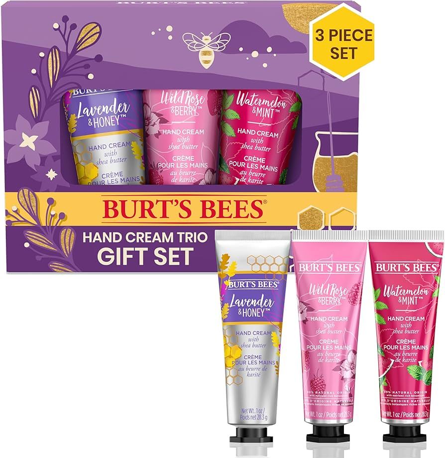 Burt's Bees Christmas Gifts, 3 Body Skincare Stocking Stuffers Products, Shea Butter Hand Cream T... | Amazon (US)