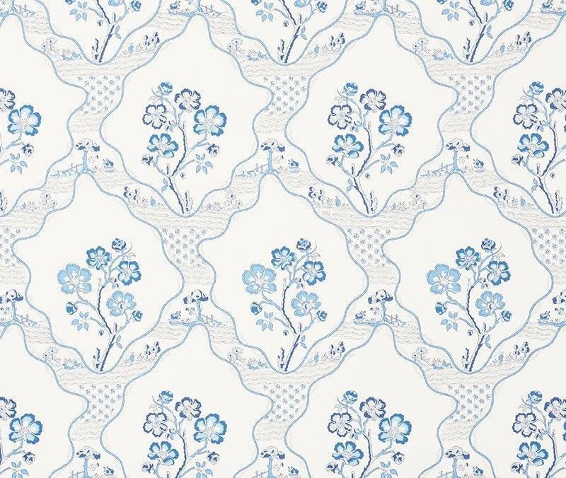 Schumacher Marella Wallpaper in Delft | The Well Appointed House, LLC