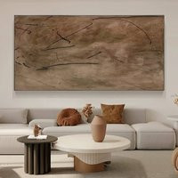Large Minimalist Brown Wall Art Original Painting Abstract Modern Textured Black Canvas Painting Pastel Room Decor | Etsy (US)