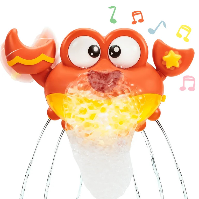 lalalark Bath Toy for Toddler,Baby Bathtub Toy, Crab Bubble Machine with Music, LED Light Up , Ba... | Walmart (US)