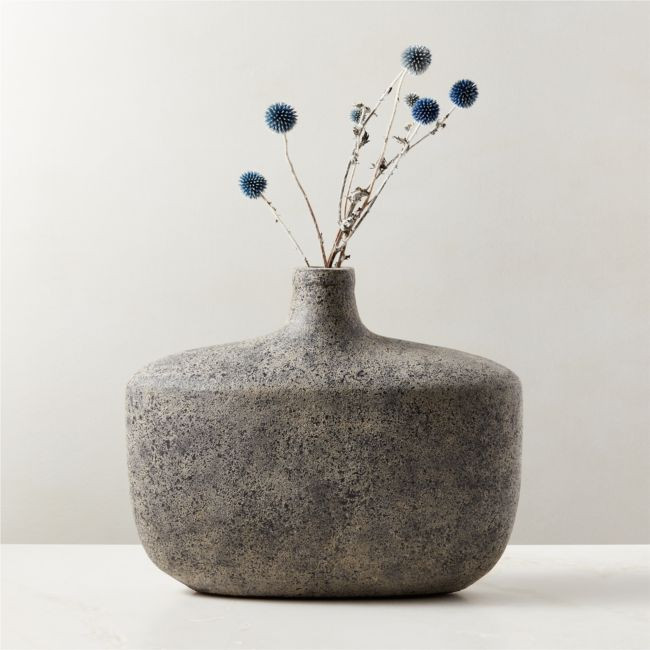 Orson Grey Terracotta Vase | CB2