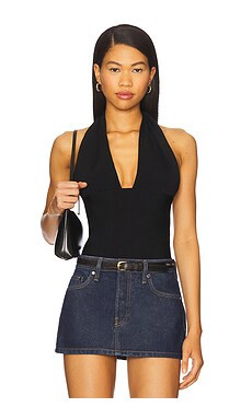 WeWoreWhat Knit Halter Top in Black from Revolve.com | Revolve Clothing (Global)