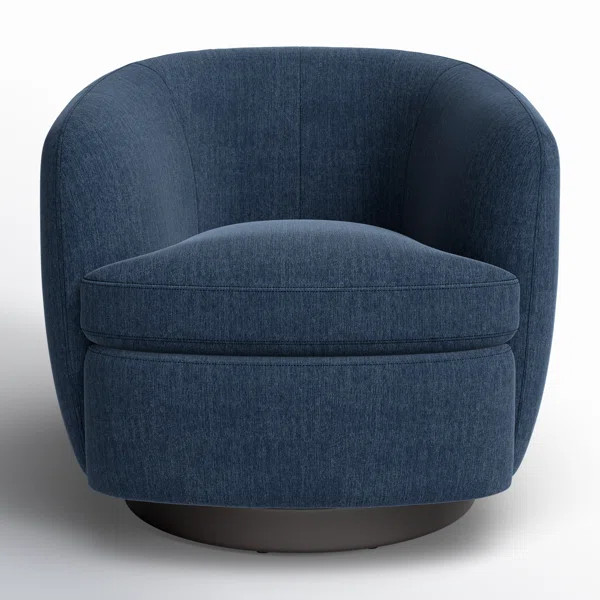 Marcy Upholstered Swivel Barrel Chair | Joss & Main