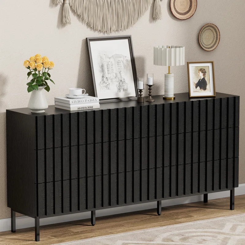Latitude Run® 9  Drawer 59.1 " W Double Dresser | Wayfair | Wayfair North America