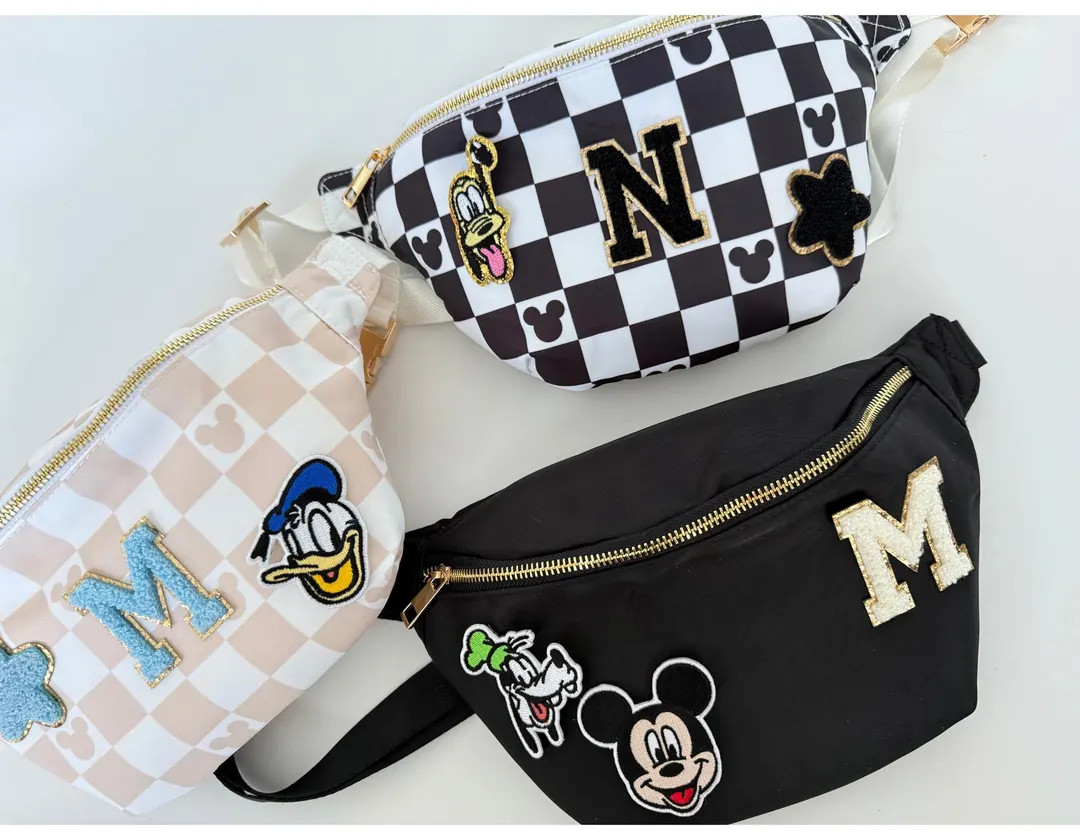 Personalized Disney Fanny Pack Custom Initial Belt Bag Minnie Mickey Inspired Waist Bag Kids and ... | Etsy (US)