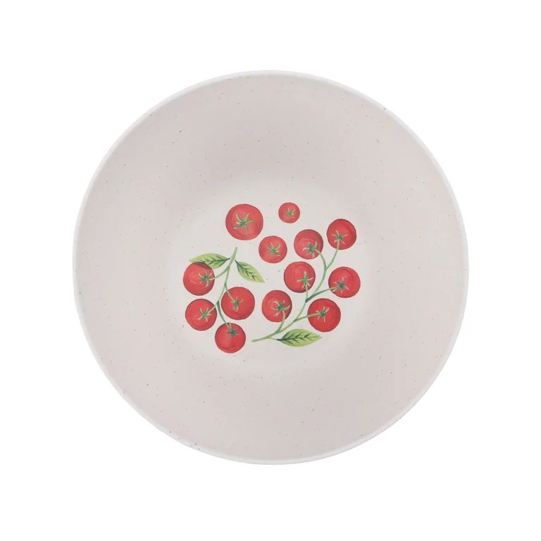 Better Homes and Gardens Bamboo Melamine Tomato Salad Bowl with Acacia Wood Lid and Utensil Set | Walmart (US)