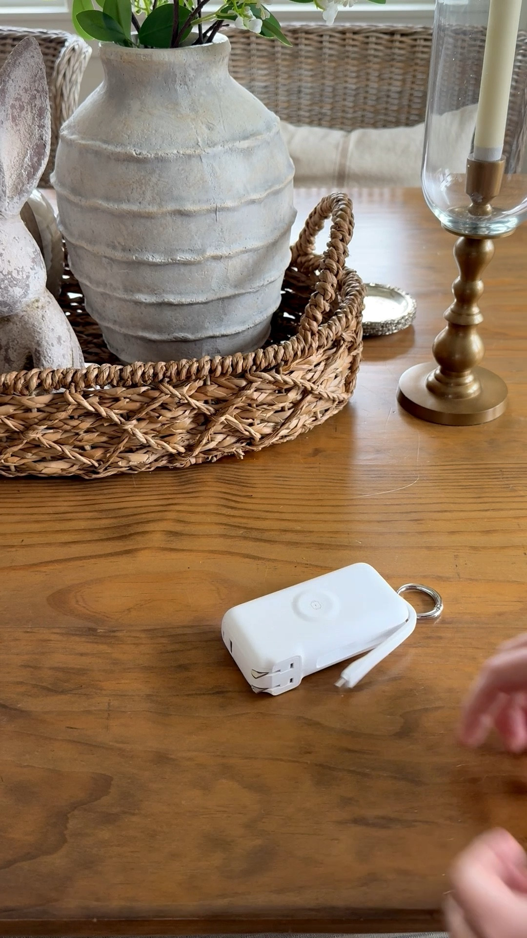 Power bank plugs right into the wall or you can use a USB port. It has a USB port and built-in cord if you don’t want to carry around a cord and eclipse right to your bag. I absolutely love having this on hand.

#LTKHome #LTKdayinmylife