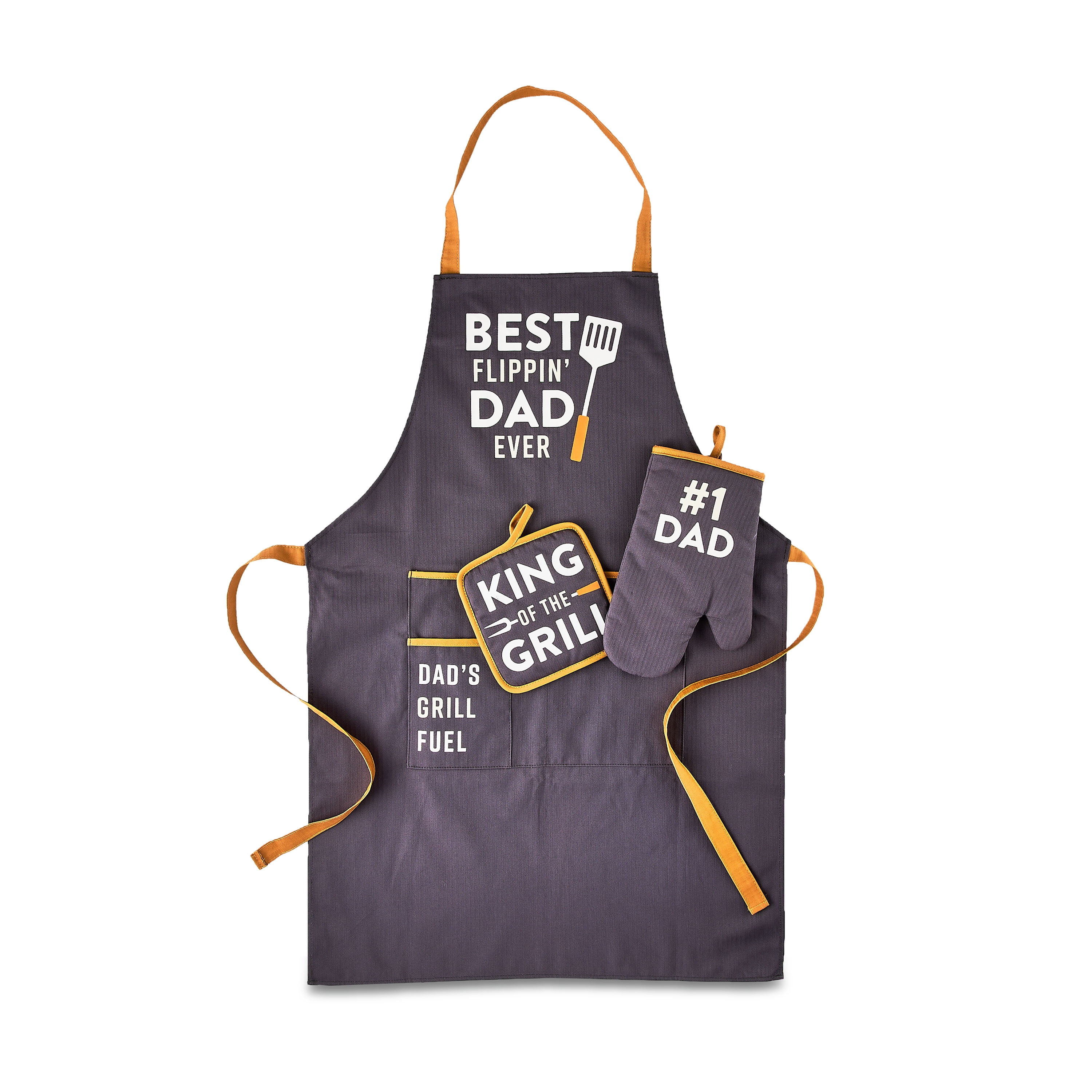 Father's Day Gray Grill Master Set, 3 Pieces, by Way To Celebrate - Walmart.com | Walmart (US)