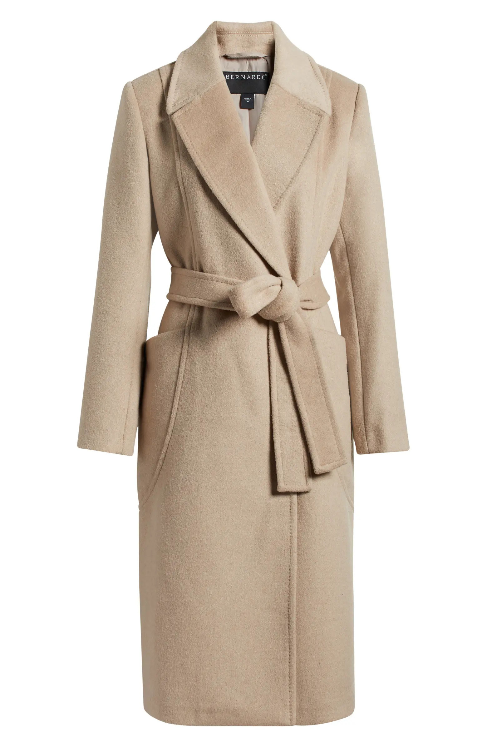 Belted Wool Blend Longline Coat | Nordstrom
