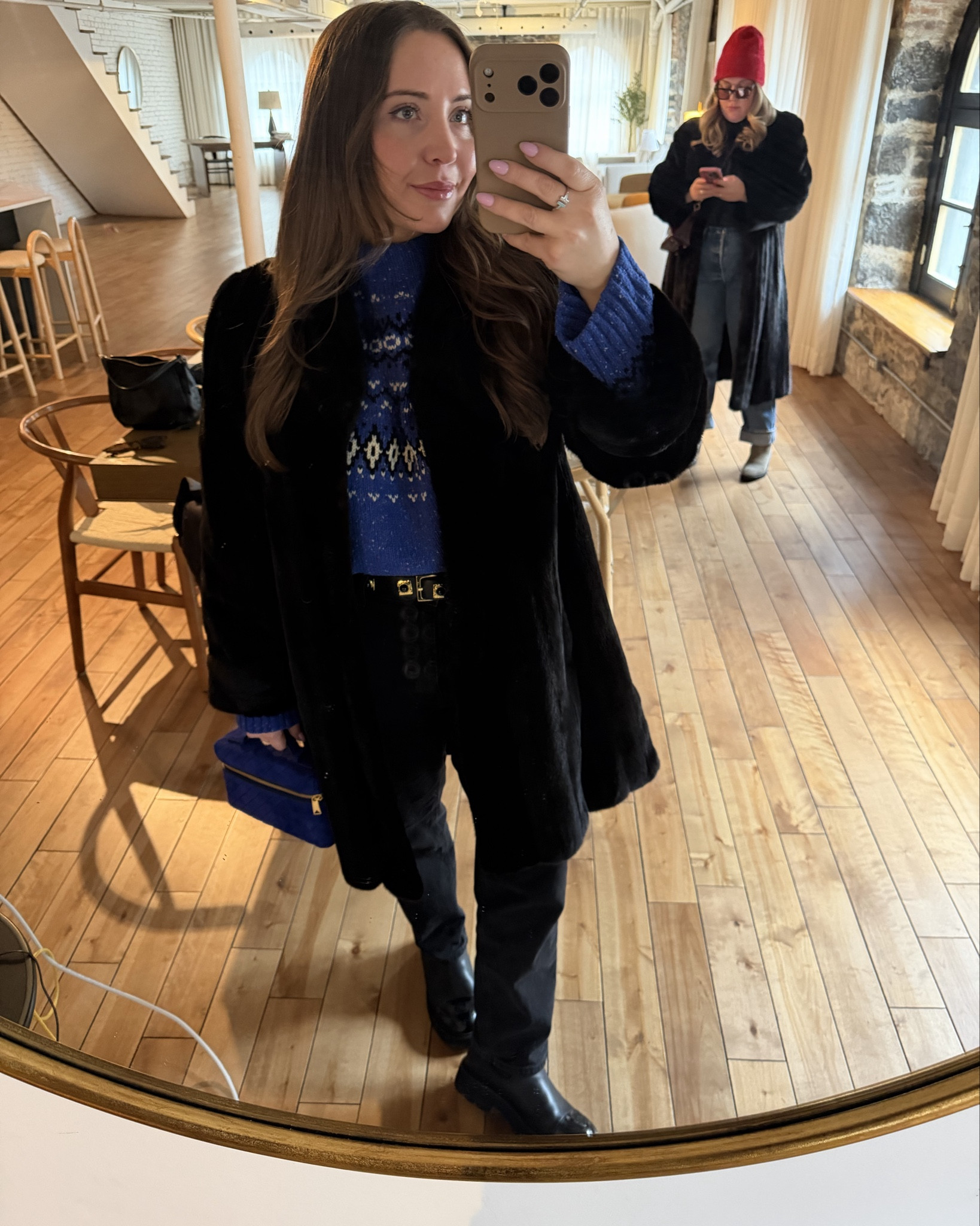 Montreal winter outfit ❄️✨ cozy but elevated for a day of walking around the city. Layered a classic fair isle sweater with a luxe mink coat and sleek black boots — the perfect mix of timeless + chic.

Wearing a J.Crew fair isle sweater, H&M jeans, Chanel boots, Aureum No. 2 belt, and my electric blue Bottega Veneta suede vanity bag for the perfect pop of color 💙

Perfect cold weather outfit, winter travel outfit, European winter style, cozy chic outfit, NYC/Montreal street style, everyday luxury look.

#winteroutfit #montrealstyle #winterfashion #fairislesweater #streetstylewinter #cozychic #luxewinter #bottegaveneta #chanelboots #ltkstyle #wintertraveloutfit #elevatedbasics


#LTKMidsize #LTKTravel #LTKootd