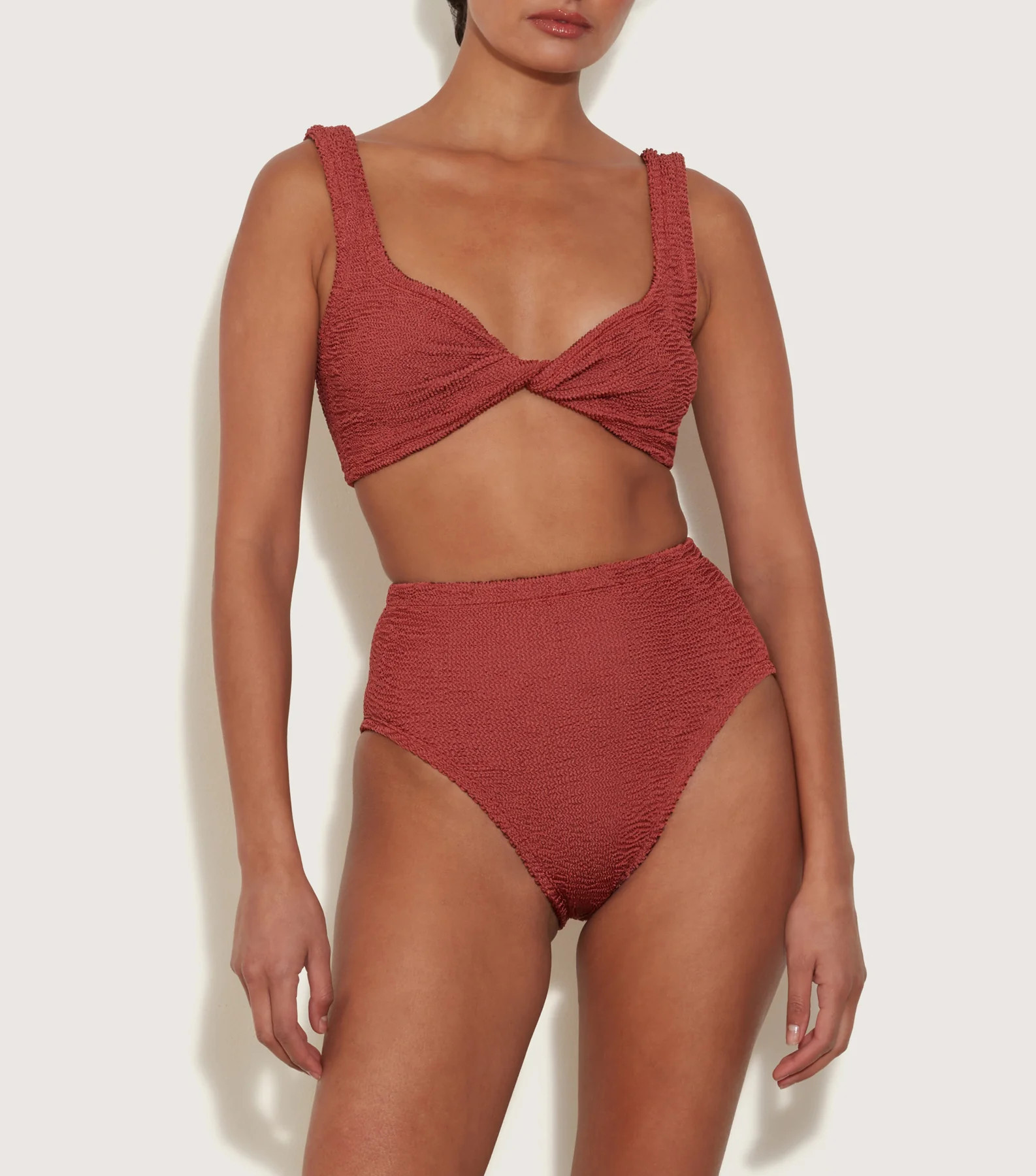 Jamie Bikini - Metallic Rosewood | HUNZA G