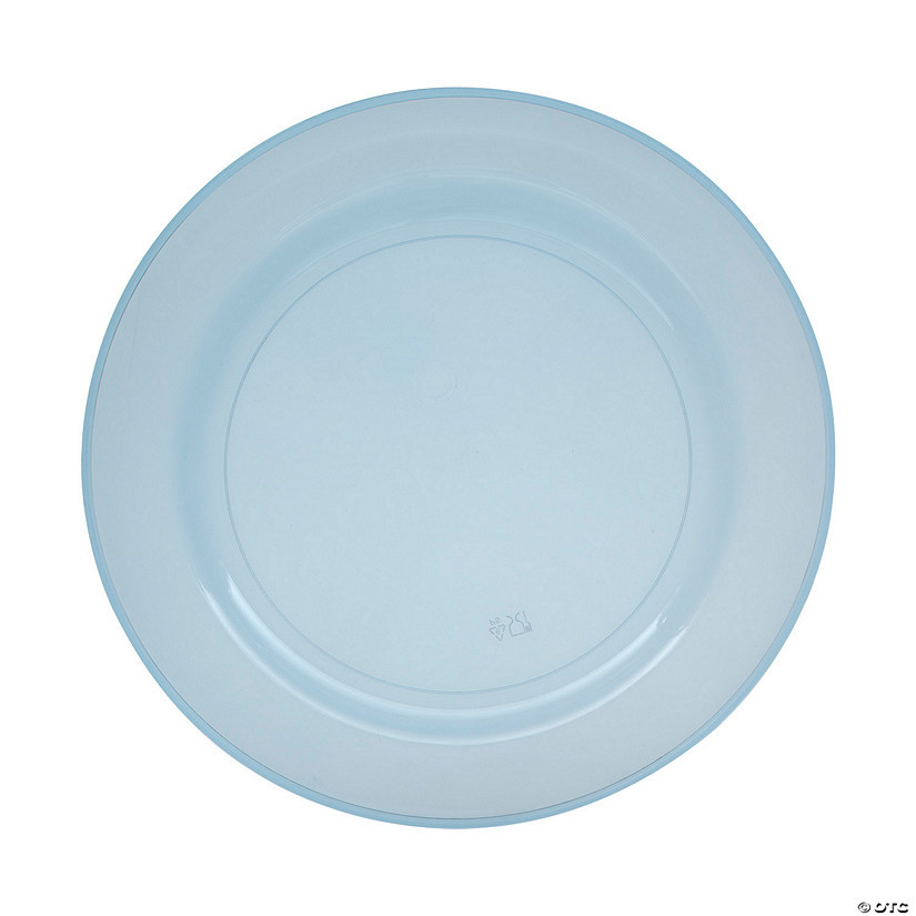 10 1/4" Premium Dusty Blue Disposable Plastic Dinner Plates - 25 Ct. | Oriental Trading Company