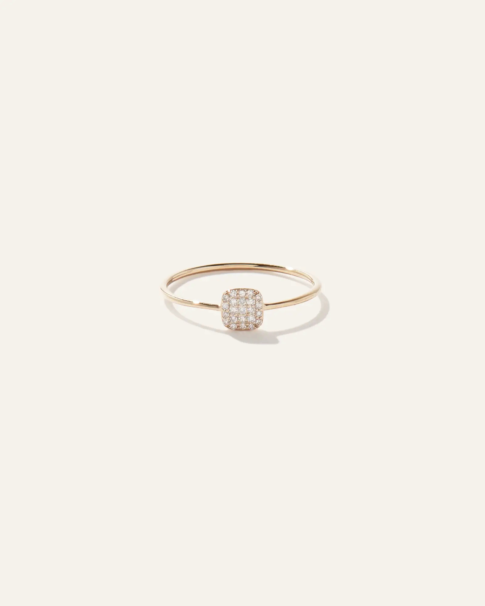 14K Gold Pave Diamond Cushion Ring | Quince