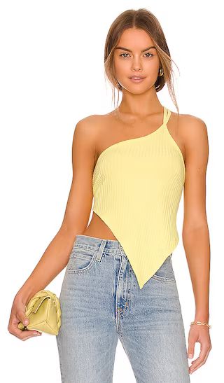 Nori Open Back Top in Yellow | Revolve Clothing (Global)